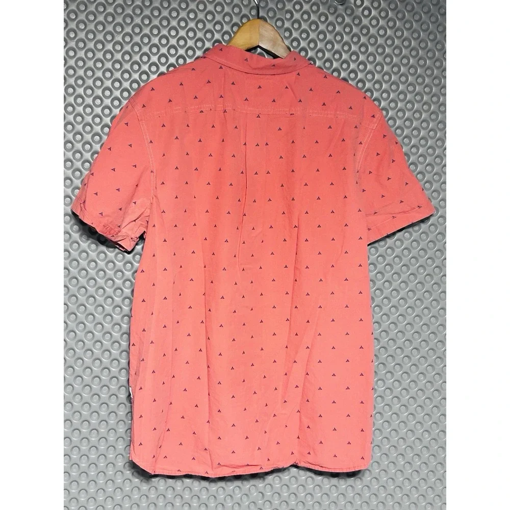 THE NORTH FACE Bayhail Jacquard Button Up Mens XL Teepee Clay Red EUC